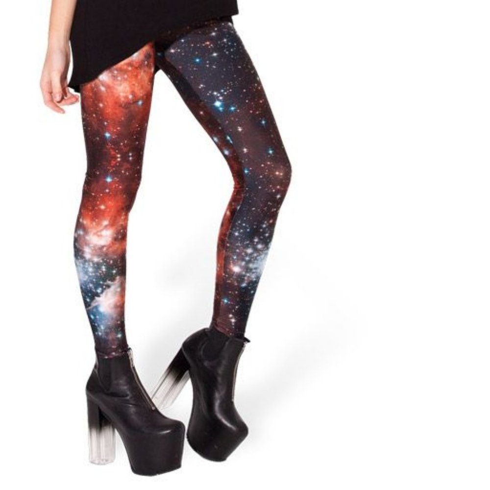 Blackmilk galaxy red NASA space leggings